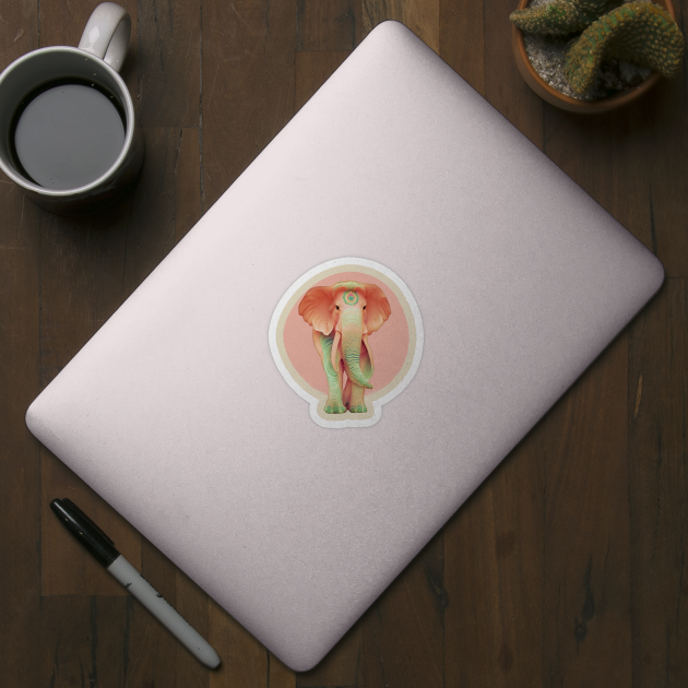 Pink Magic Elephant by Veata Atticus Store